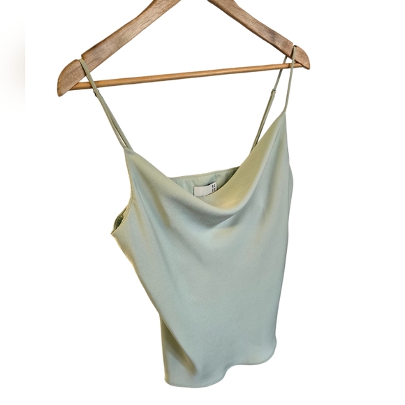 NWT RO & DE Anthropologie Women's "Satin" Formal Tank Top Strap Mint SZ Medium - Picture 4 of 12